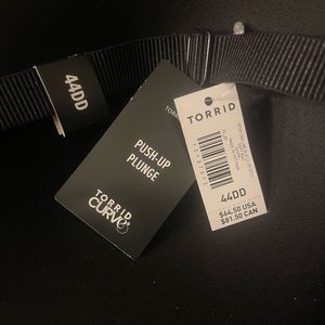 Black Push-Up Plunge Torrid Curve Bra 44DD